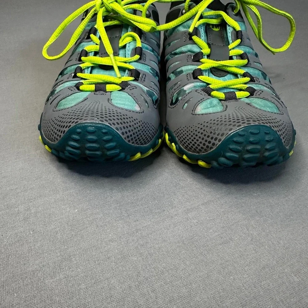Merrell Women's Hiking Shoes US 6 Medium Gray Green Black Yellow MPN J21398